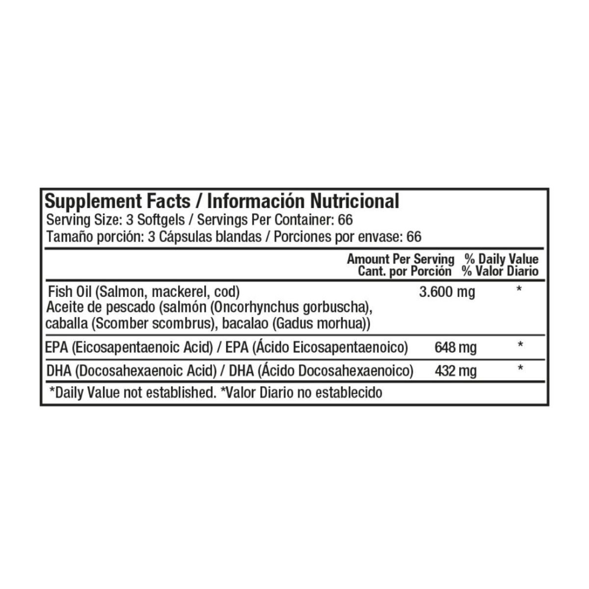 HEALTHY AMERICA - Omega 3 fish oil 200 cápsulas healthy america