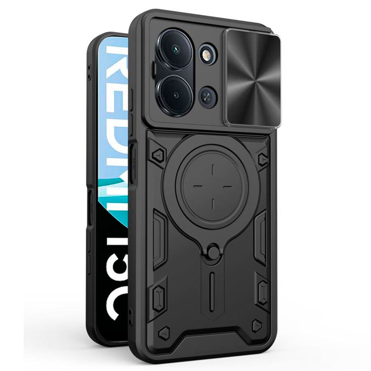 GENERICO - Estuche Armo Protección Camara Compatible con Redmi Xiaomi 15C Negro