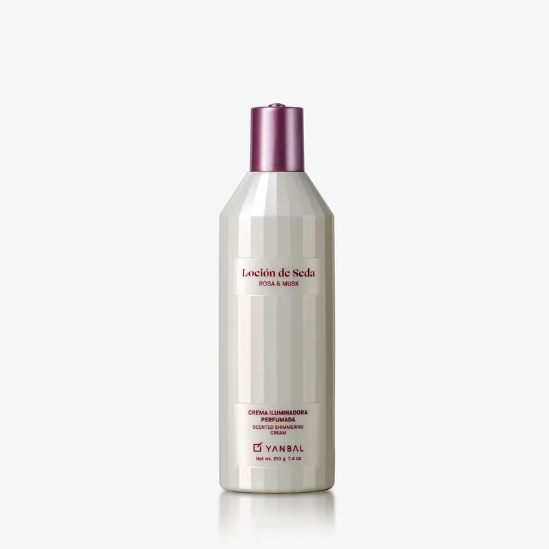 YANBAL - Loción de Seda Hidratante Rosa y Musk Crema iluminadora Perfumada 210g