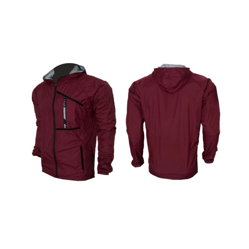 GENERICO - Chaqueta Rompevientos Vinotinto 90% Impermeable Ciclismo Running MTB