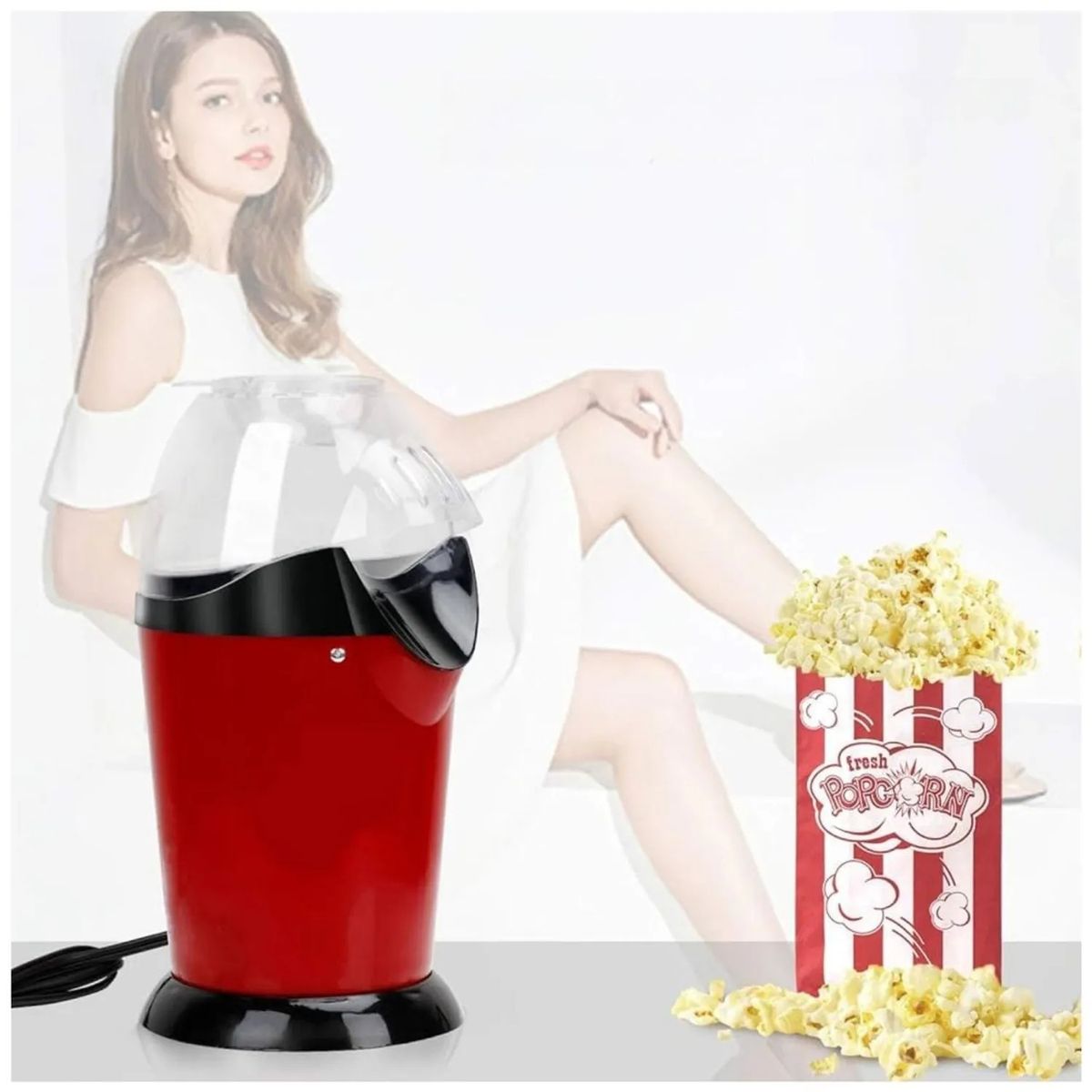 AMERICAN GENERICS - Máquina para Hacer Palomitas de Maíz con Aire Caliente  Saludable y Rápida