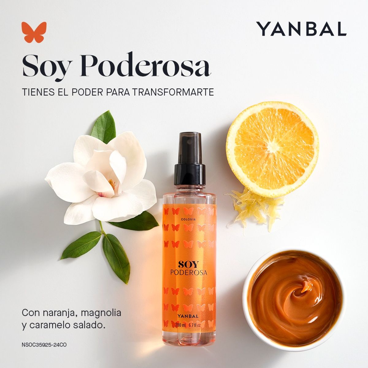 YANBAL - Colonia Body Splash Para Mujer Soy Poderosa Aroma Frutal Ambarado 200 ml