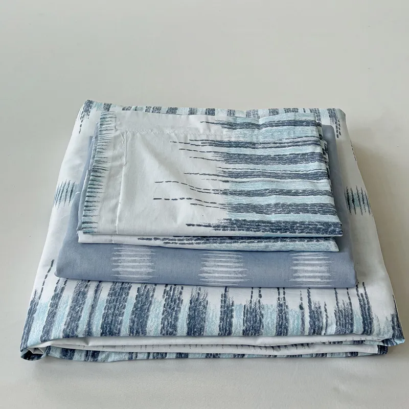 STANZIA HOME - Juego de Sabana 100% Algodón Kasuri - Cama Doble 140