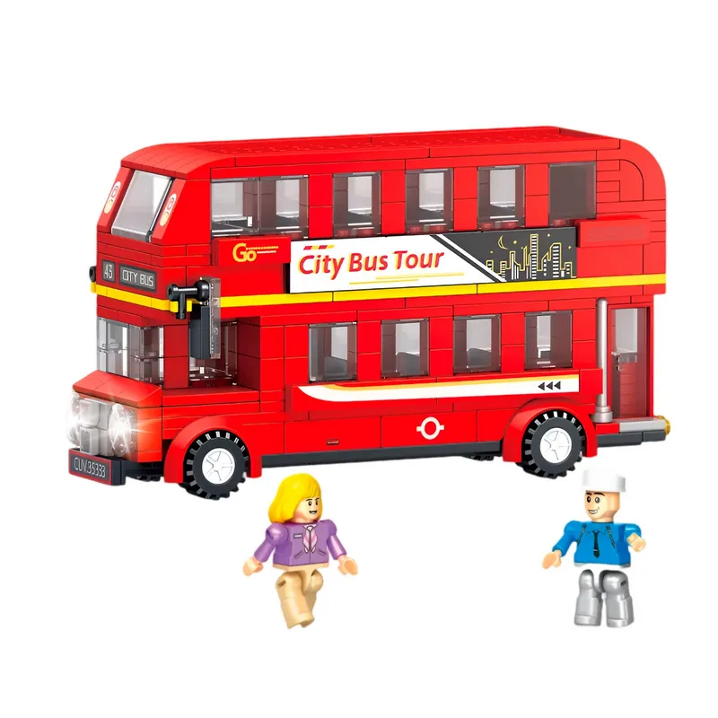 GENERICO - Bus Transporte Tour Ciudad Didactico Armable Armatodo Niños