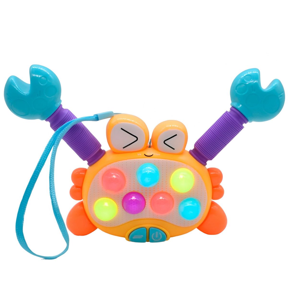 GENERICO - Juguete Cangrejo Resortado Sonido Movimiento Luces + Bateria