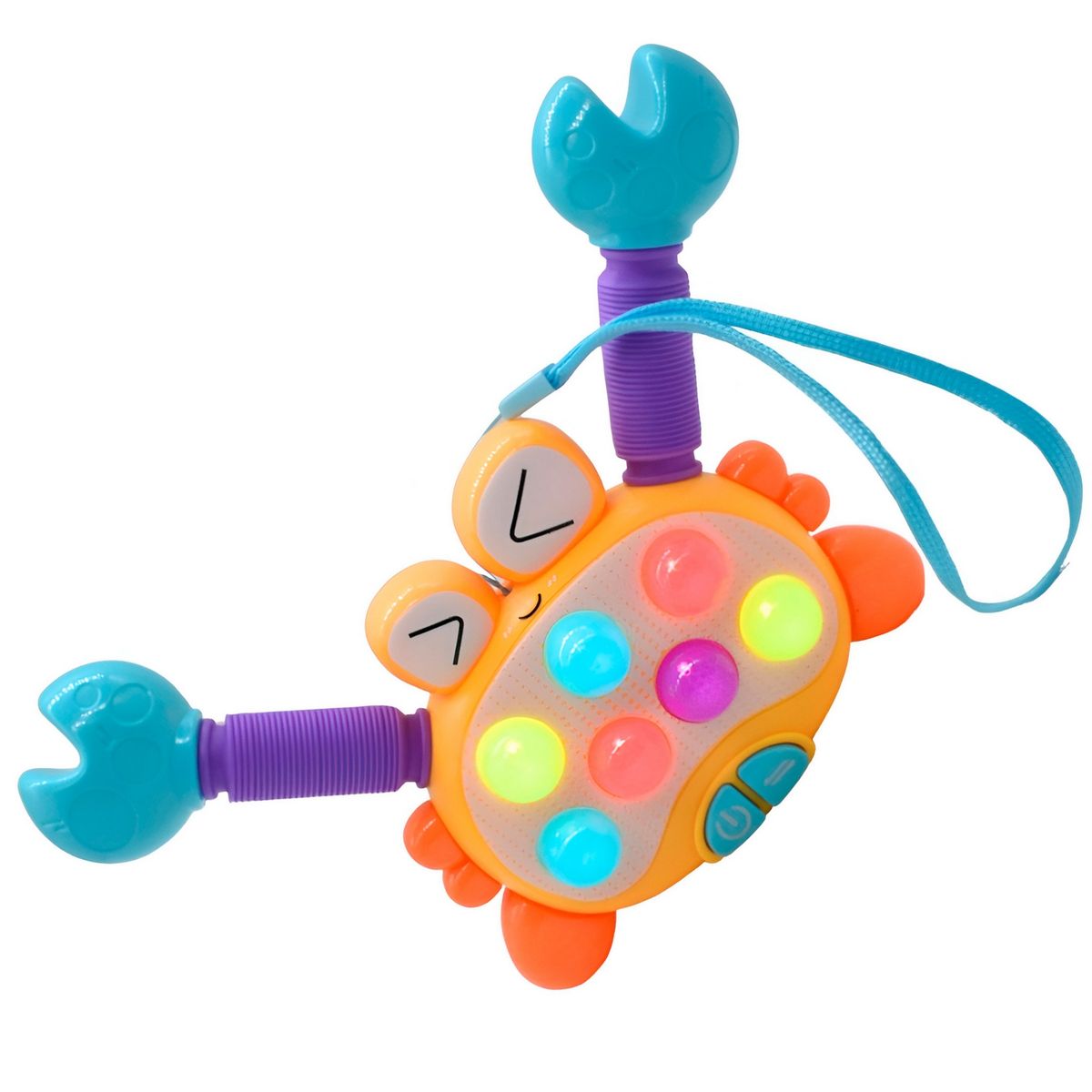 GENERICO - Juguete Cangrejo Resortado Sonido Movimiento Luces + Bateria