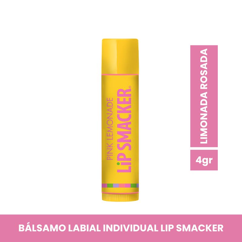 LIP SMACKER - Bálsamo Labial Lip Smacker - Limonada Rosada - Individual 4gr