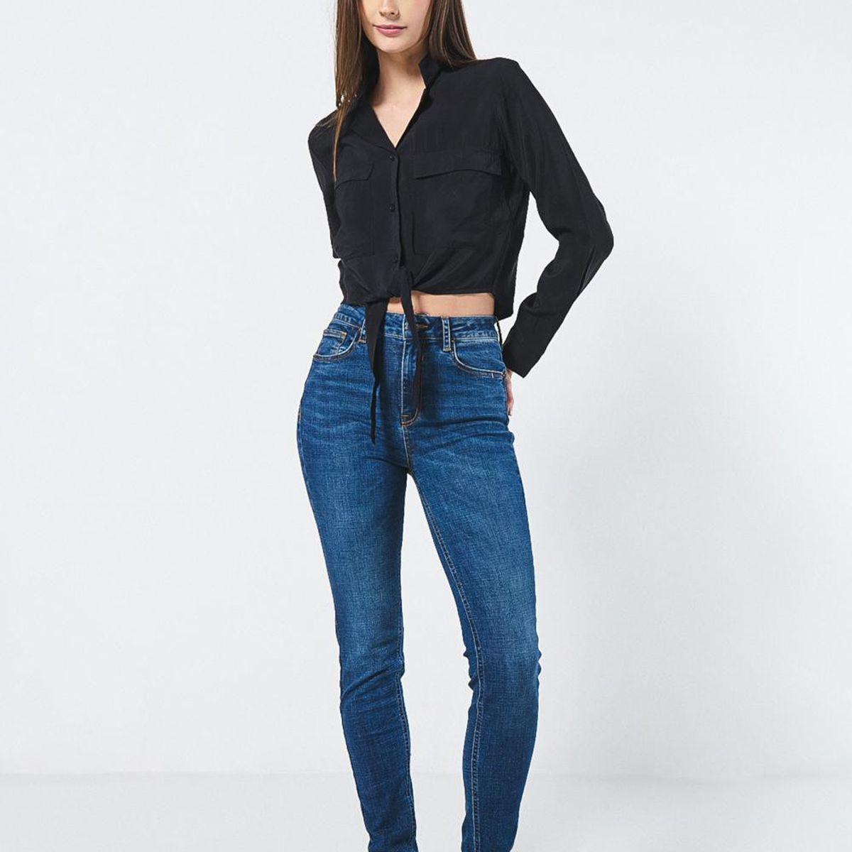 KOAJ - KOAJ CUELLO CAMISERO CROP Mujer