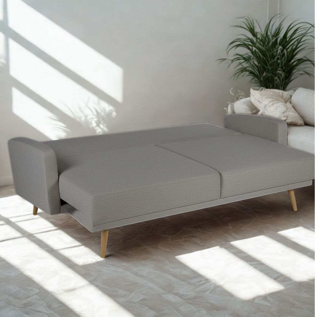 GENERICO - Sofá Cama Reclinable Plata Italy – Moderno Multifuncional 3 puestos