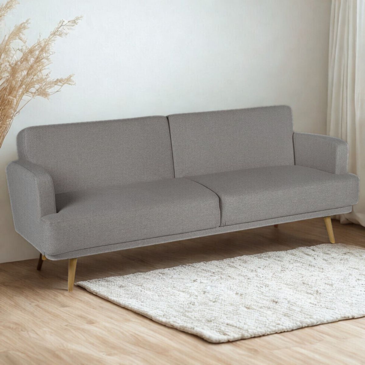 GENERICO - Sofá Cama Reclinable Plata Italy – Moderno Multifuncional 3 puestos