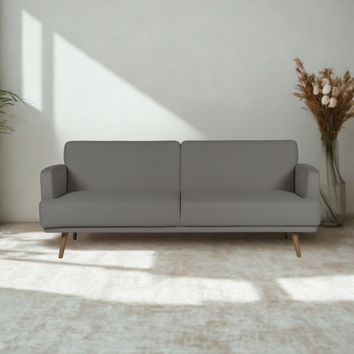 GENERICO - Sofá Cama Reclinable gris Italy Moderno Multifuncional 3 puestos