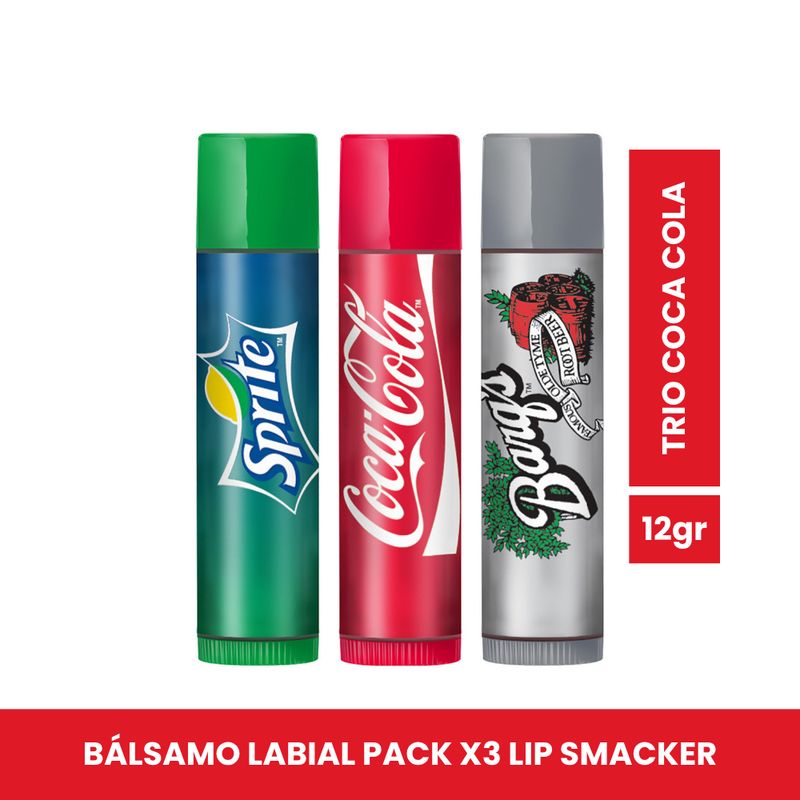 LIP SMACKER - Bálsamo Labial Lip Smacker - Coca Cola - Trio Pack x3 12gr