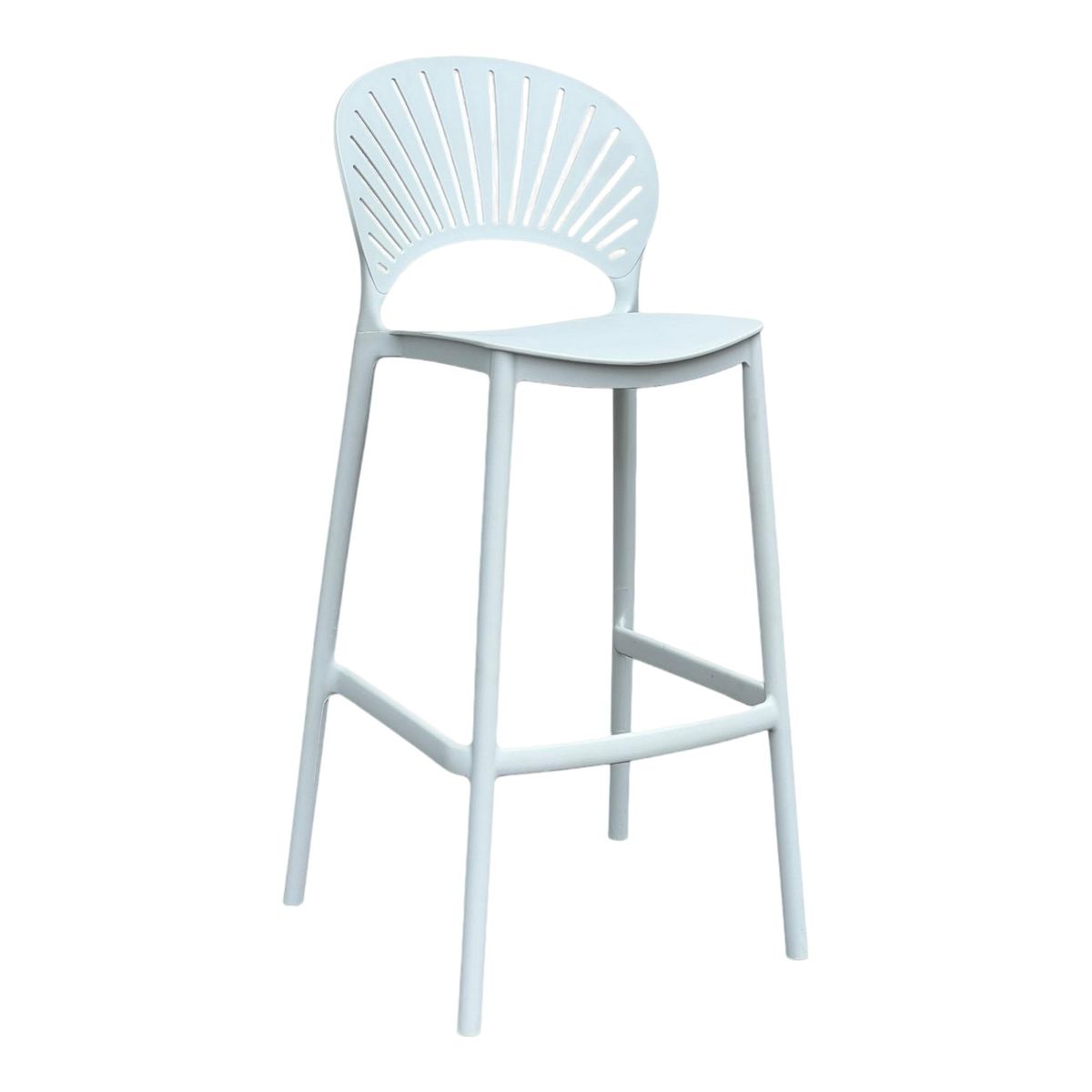 DISTRIONLINE - Butaco Africano Abanico Moderno Blanco X4