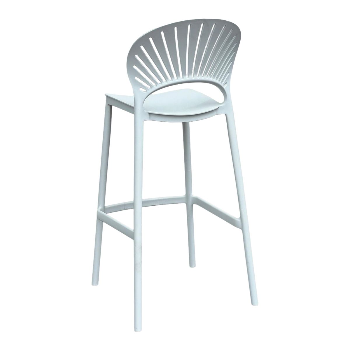 DISTRIONLINE - Butaco Africano Abanico Moderno Blanco X4