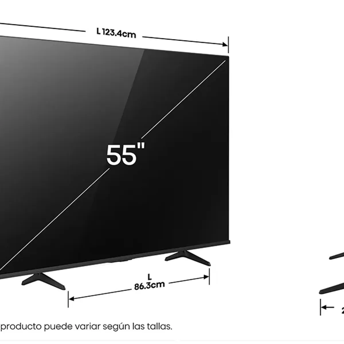 HISENSE - Televisor Hisense 55 Pulgadas LED UHD 4K Smart 55A5NV