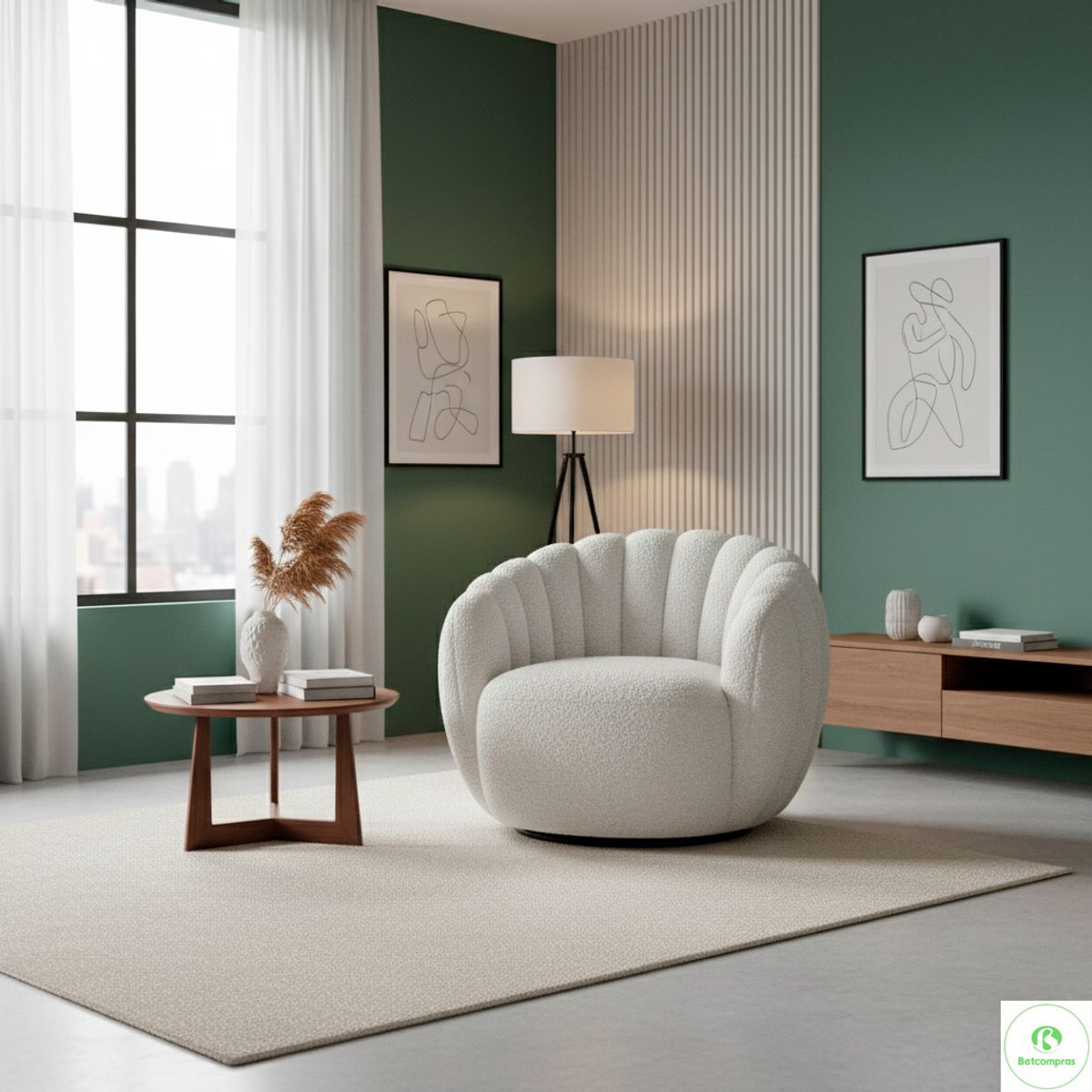 GENERICO - Mueble moderno o silla Gardenia tipo puff redondo para Sala de estar