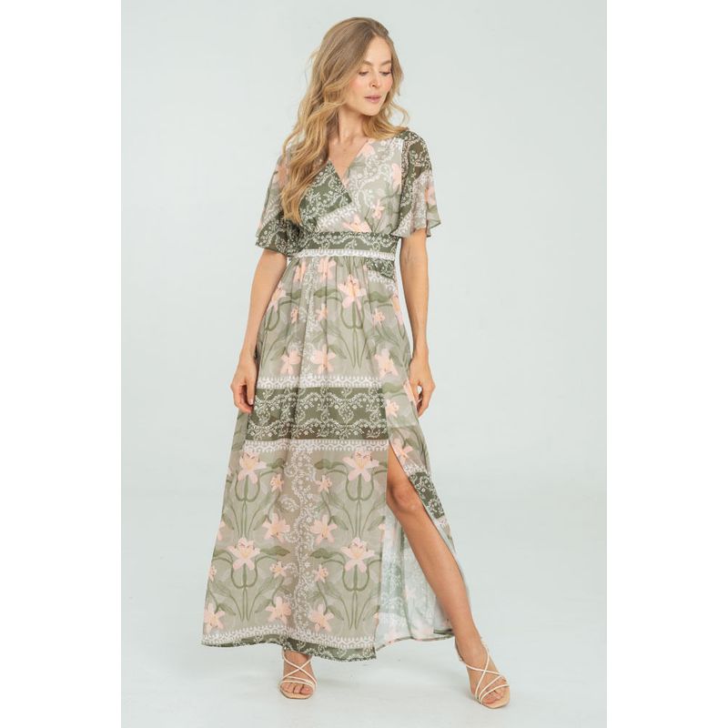 RAGGED - Vestido milano Verde militar Ragged