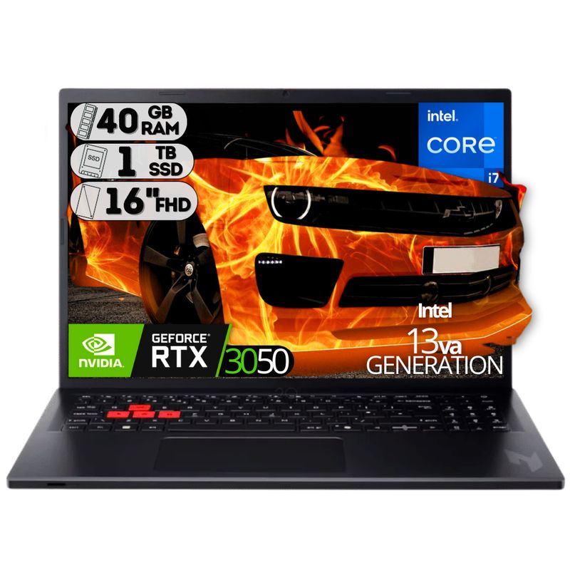 ACER - PORTATIL NITRO LITE INTEL I7-13620H RTX 3050 6GB SSD 1TB RAM 40GB 16" FHD