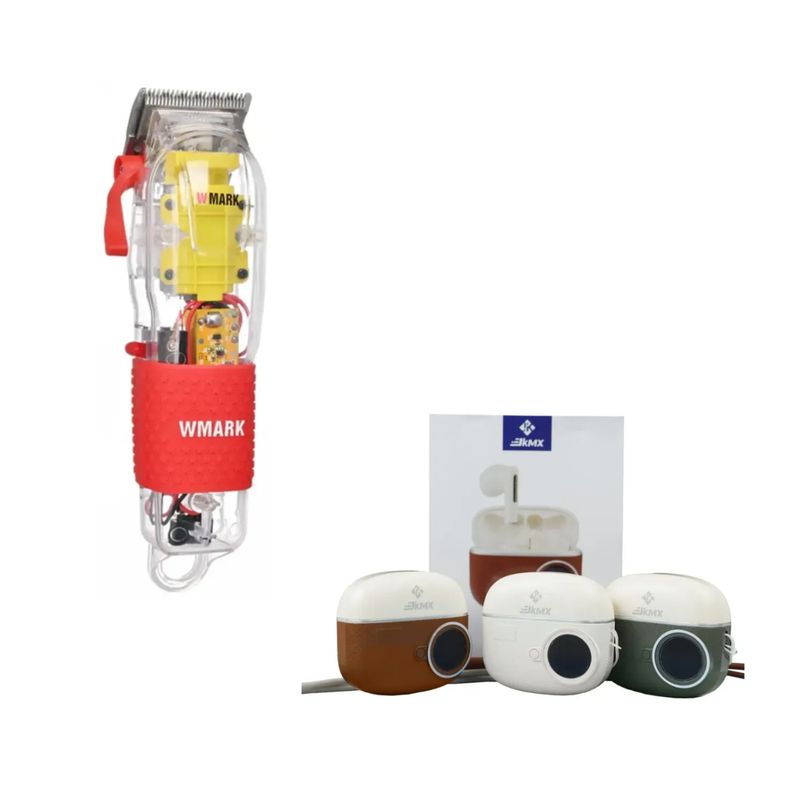 GENERICO - Combo Maquina Peluquera Profesional WMARK NG-108 + Audífonos JKMX JK11