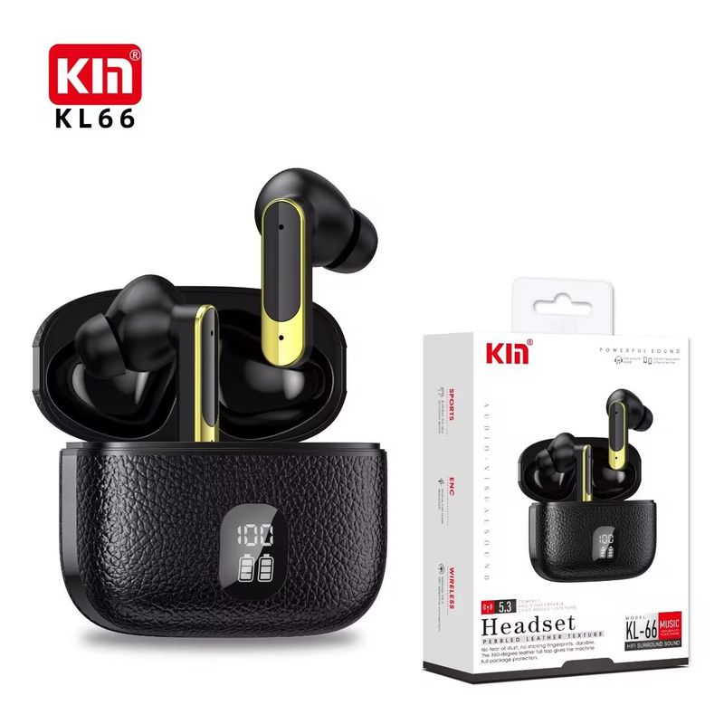 GENERICO - Audífono Bluetooth Con Cancelación de Ruido KL-66 Negro