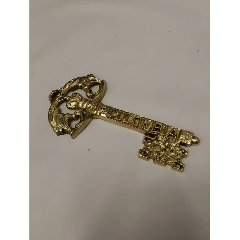 SIN ETIQUETAS - Llave De San Pedro Antigua Bronce Macizo Colombia