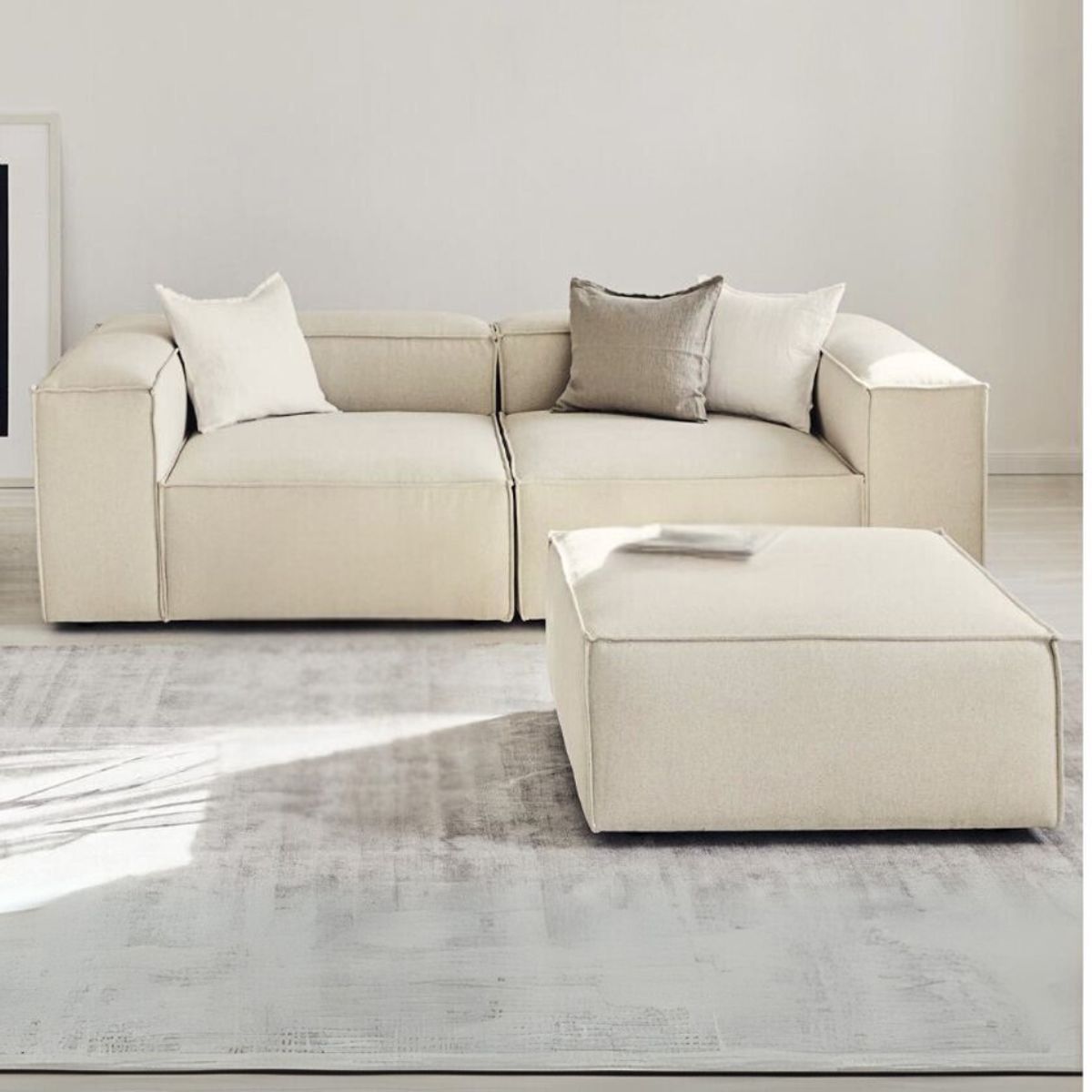 GENERICO - Sala Modular Madrid 4 Puestos Esquinero Moderno en L Diseño Versátil