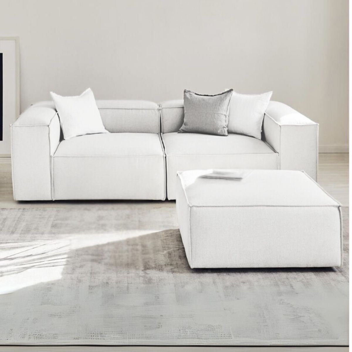 GENERICO - Sala Modular Madrid 4 Puestos Esquinero Moderno en L Diseño Versátil