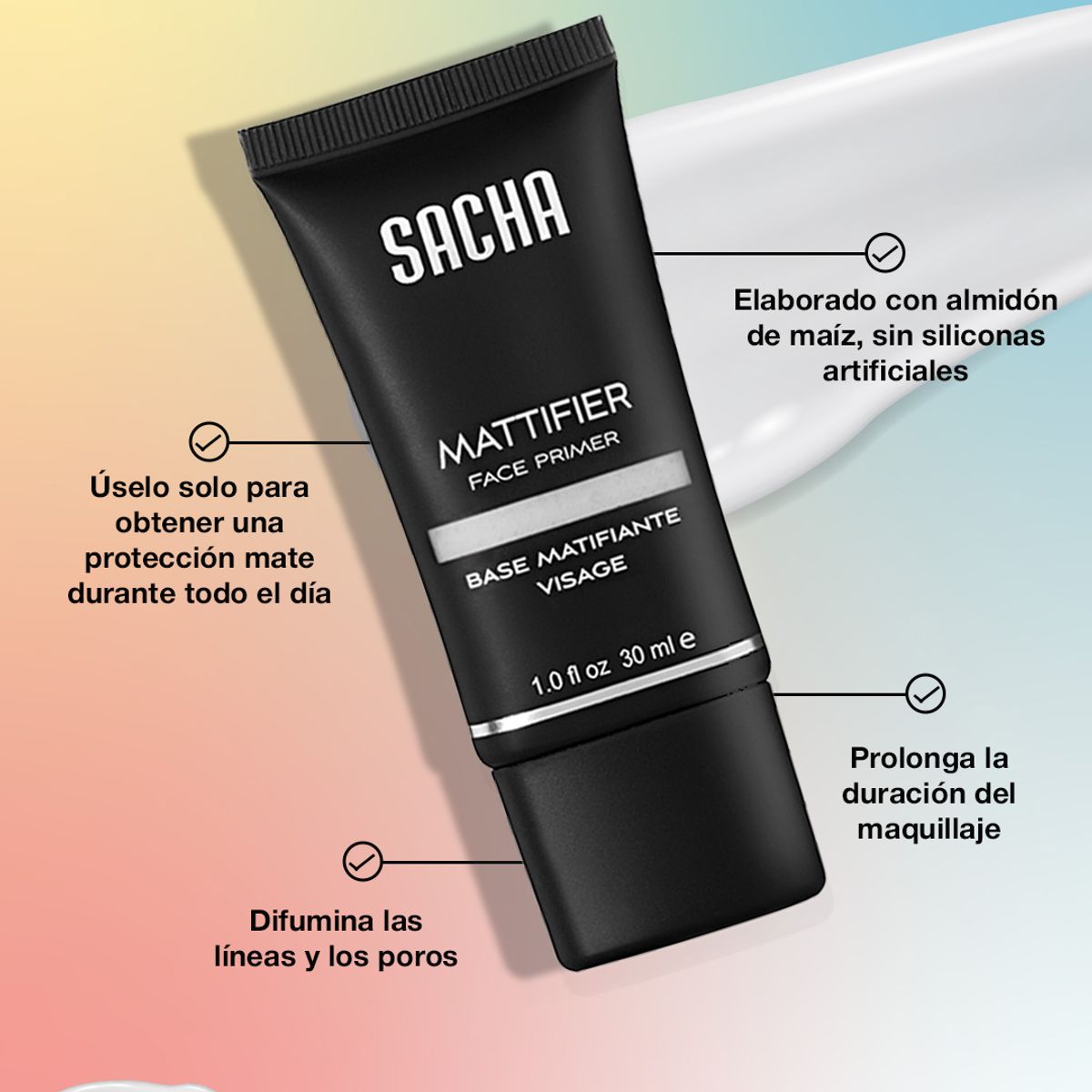 SACHA COSMETICS - Primer Facial Mattifier Face