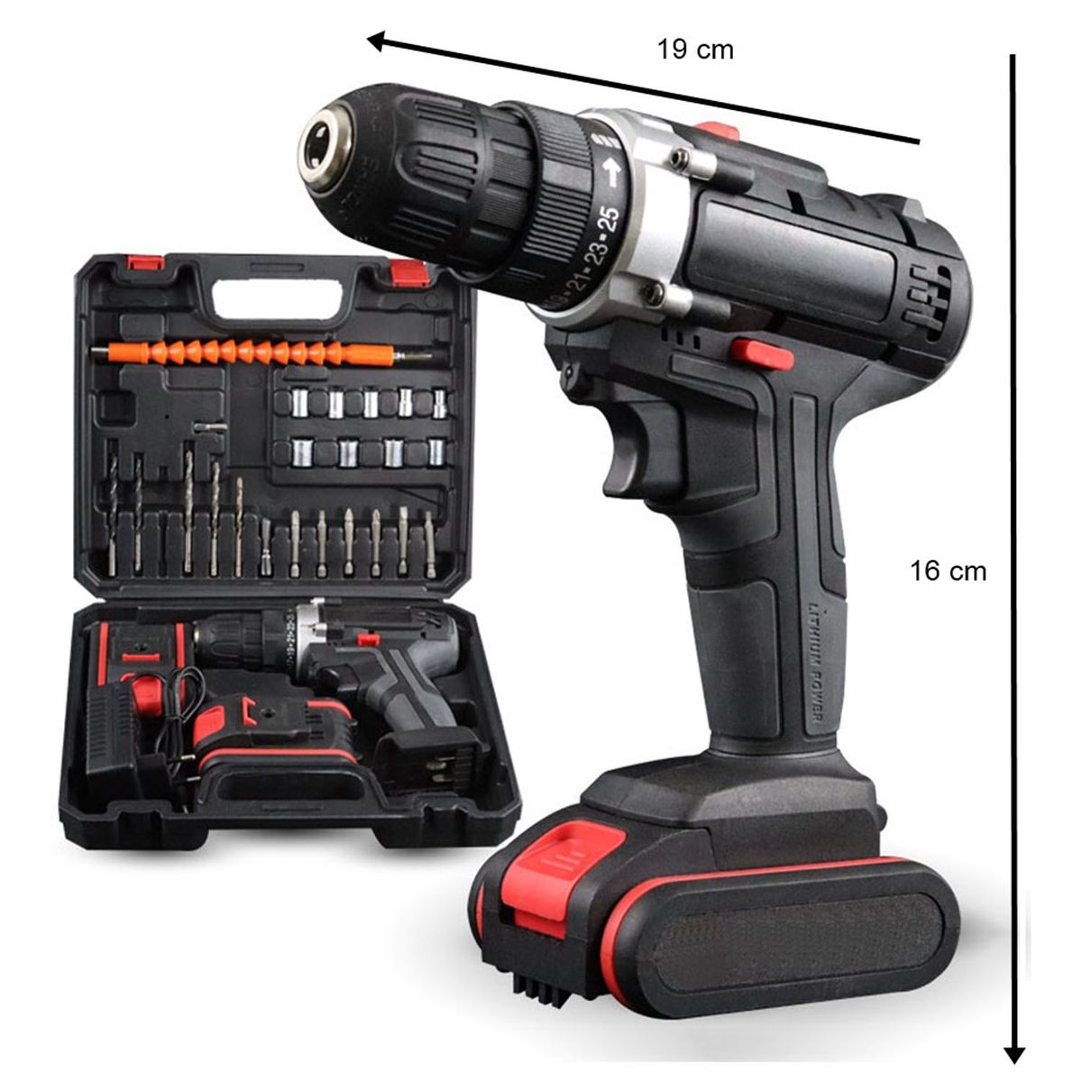 ONE PIXEL - Kit Destornillador Inalambrico Taladro Electrico Con Bateria