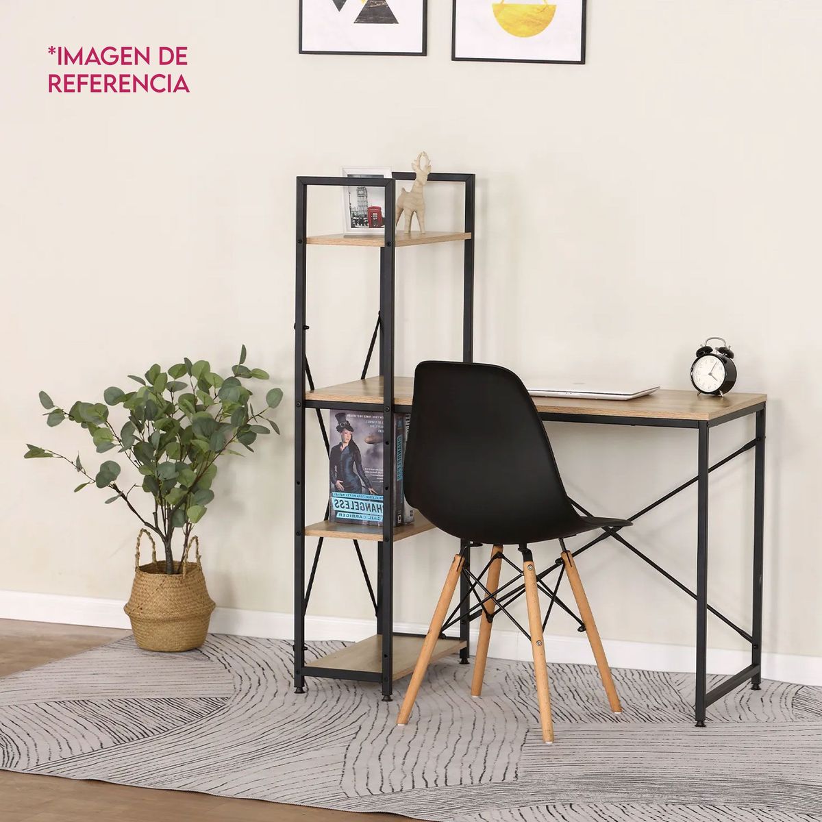 DIMATEX LEON - Escritorio Mesa Pc Oficina 4 Espacios Industrial Reflolita