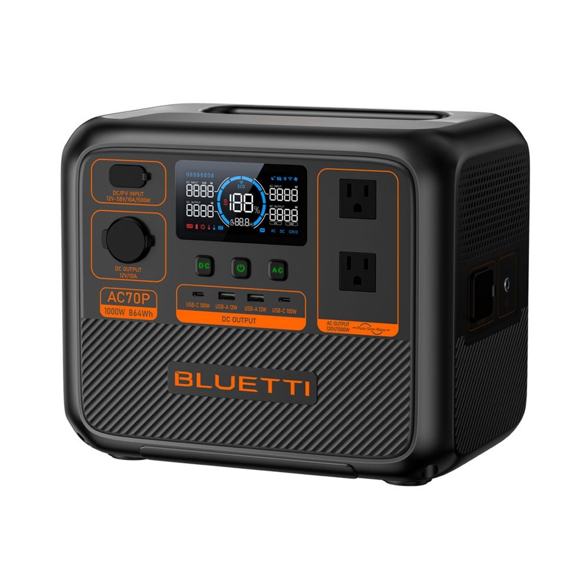 BLUETTI - Estación de Energia Portatil Bluetti AC70P 1000W 864Wh