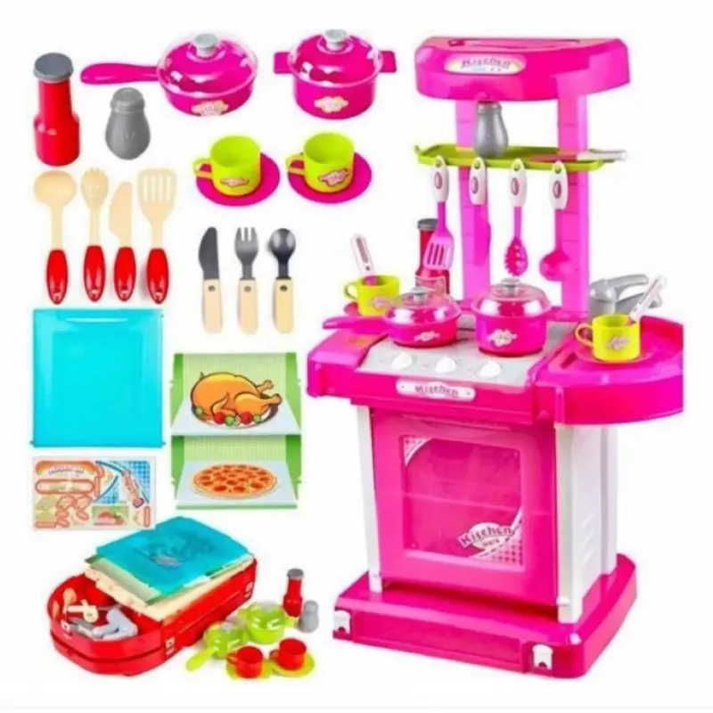 SHEBA - Set De Cocina De Juguete Con Luces Sonido Y Accesorios