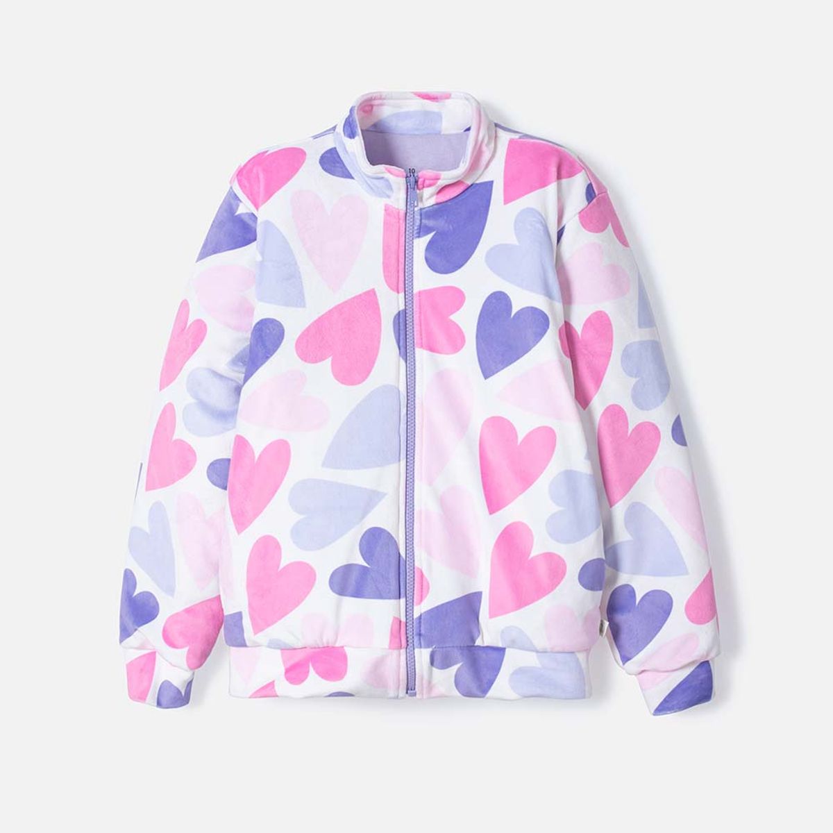 MIC - Chaqueta Mic multicolor con estampado de corazones para niña