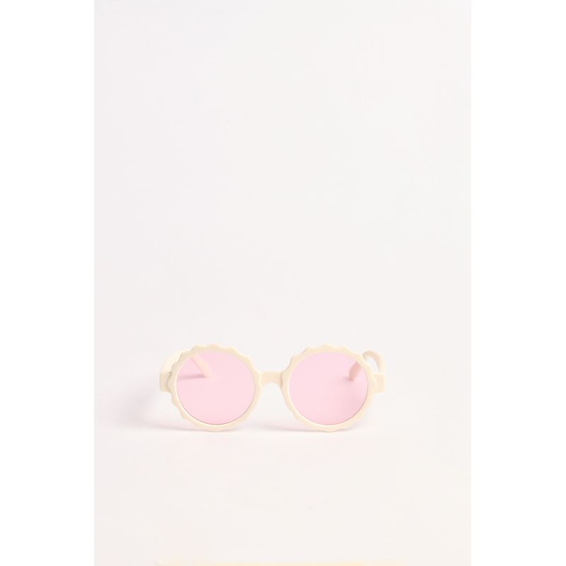 KOAJ - KOAJ Gafas de sol de marco redondo en color violeta y crema Mujer