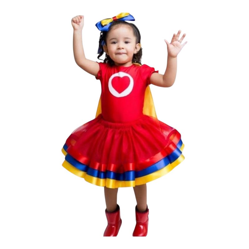 BRYKE - Disfraz Niña Payasito Plim PLim Cosplay  tallas 2-4-6-8,10,12