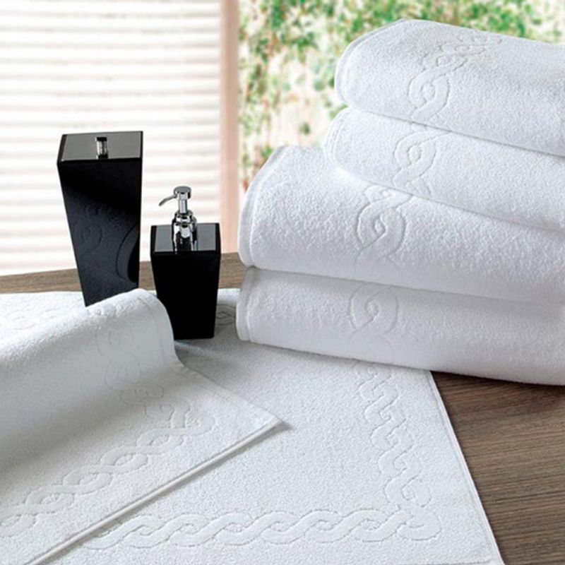 DOHLER - Toalla Hotelera Plus 460 gramos algodón Blanca para manos