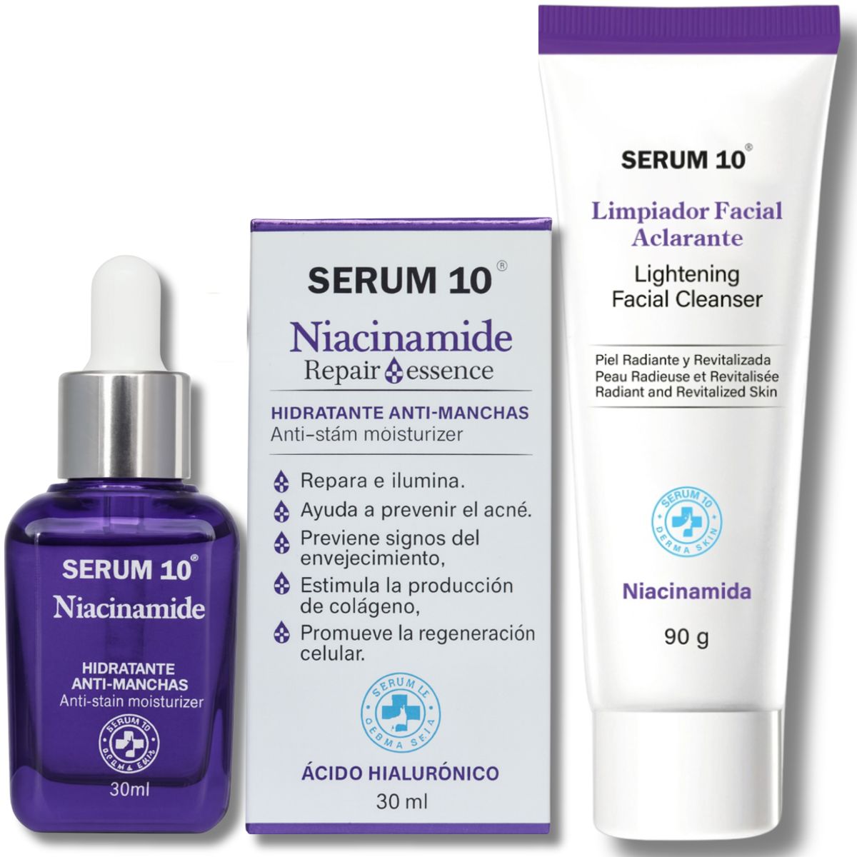 GENERICO - NIACINAMIDA SUERO HIDRATANTE Y JABÓN EN CREMA SERUM 10