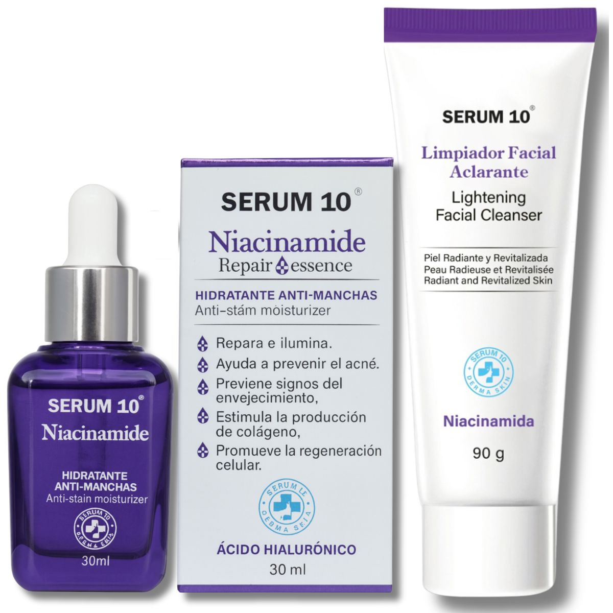 GENERICO - NIACINAMIDA SUERO HIDRATANTE Y JABÓN EN CREMA SERUM 10