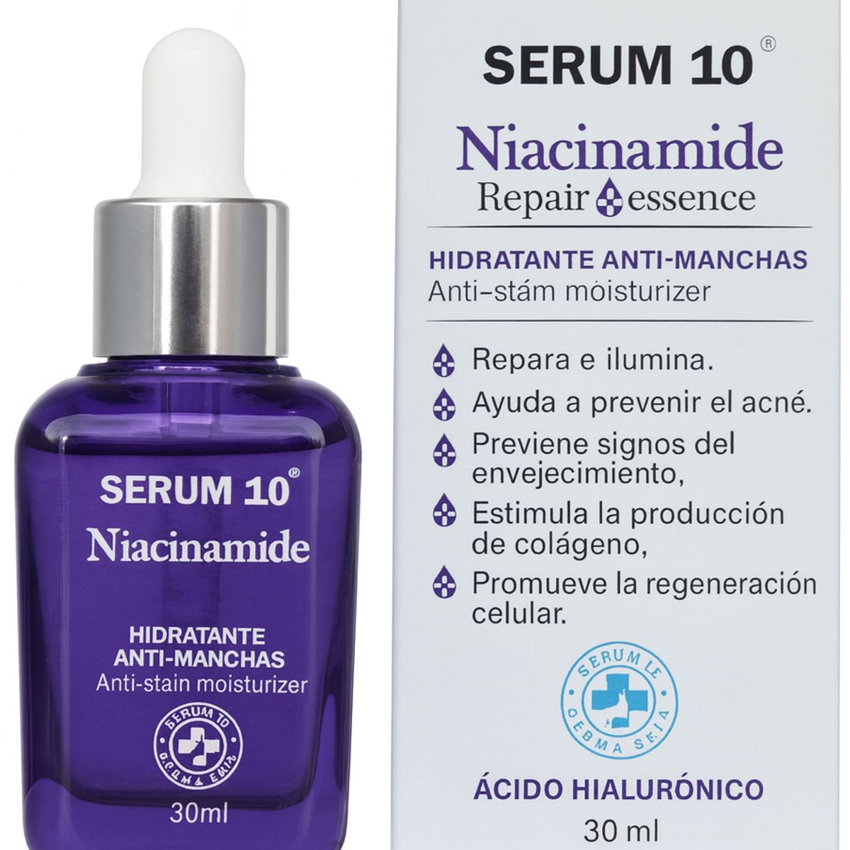 GENERICO - NIACINAMIDA SUERO HIDRATANTE Y JABÓN EN CREMA SERUM 10