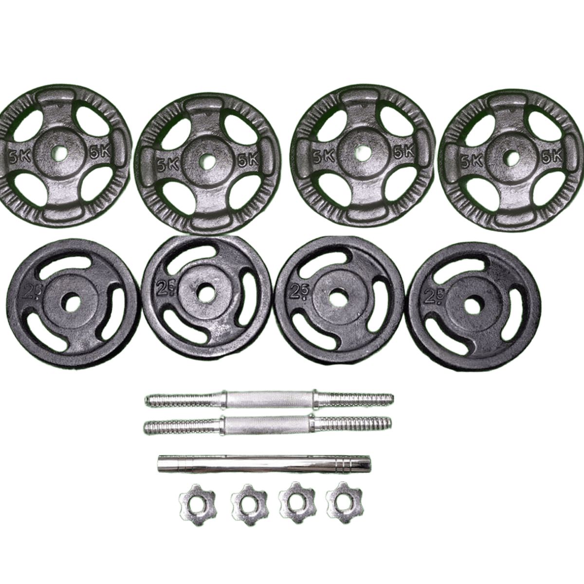 GENERICO - Kit Pesas Mancuernas 35 Kg Set Convertible Gym Acero Hierro