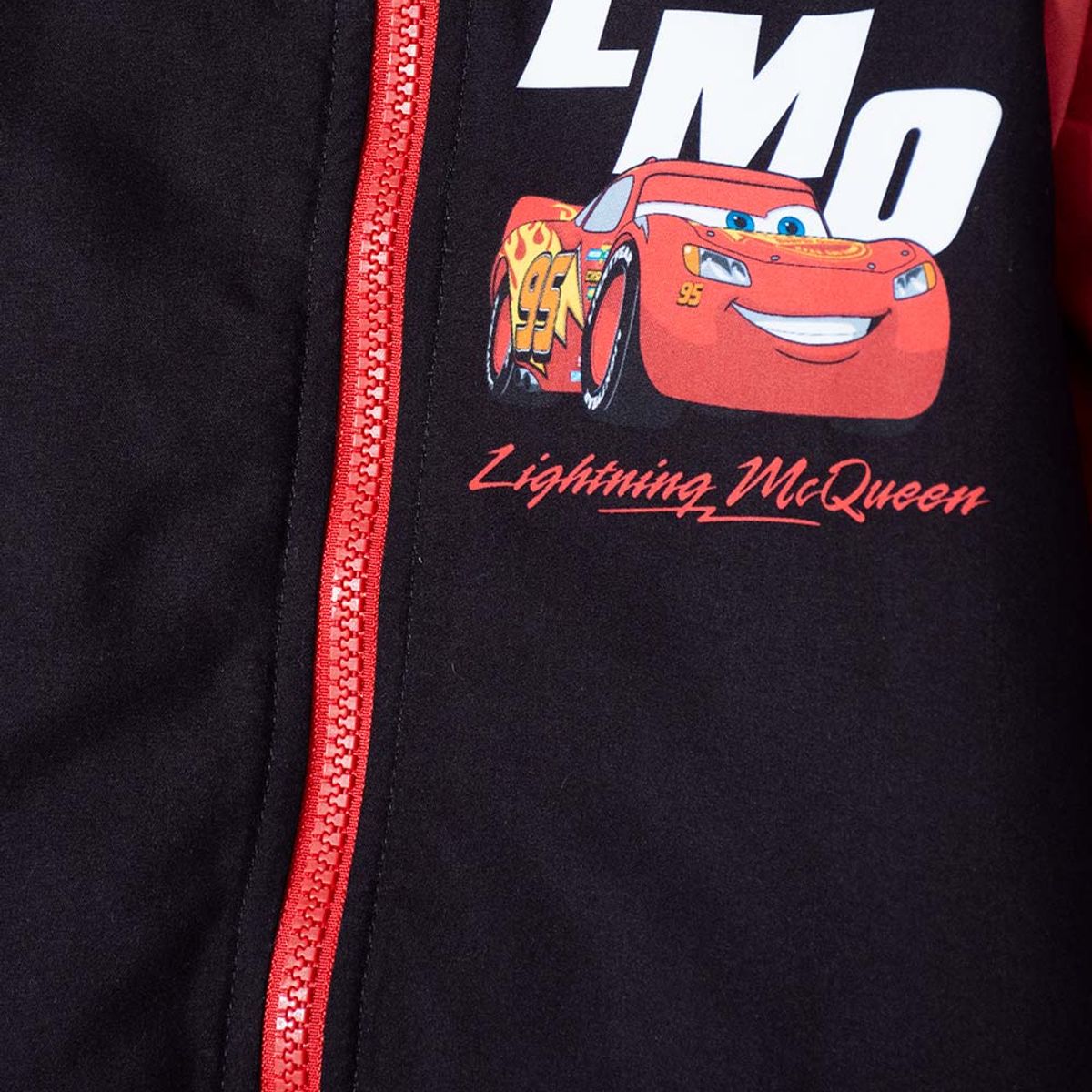 DISNEY - Chaqueta de Cars con cierre negro y rojo para niño