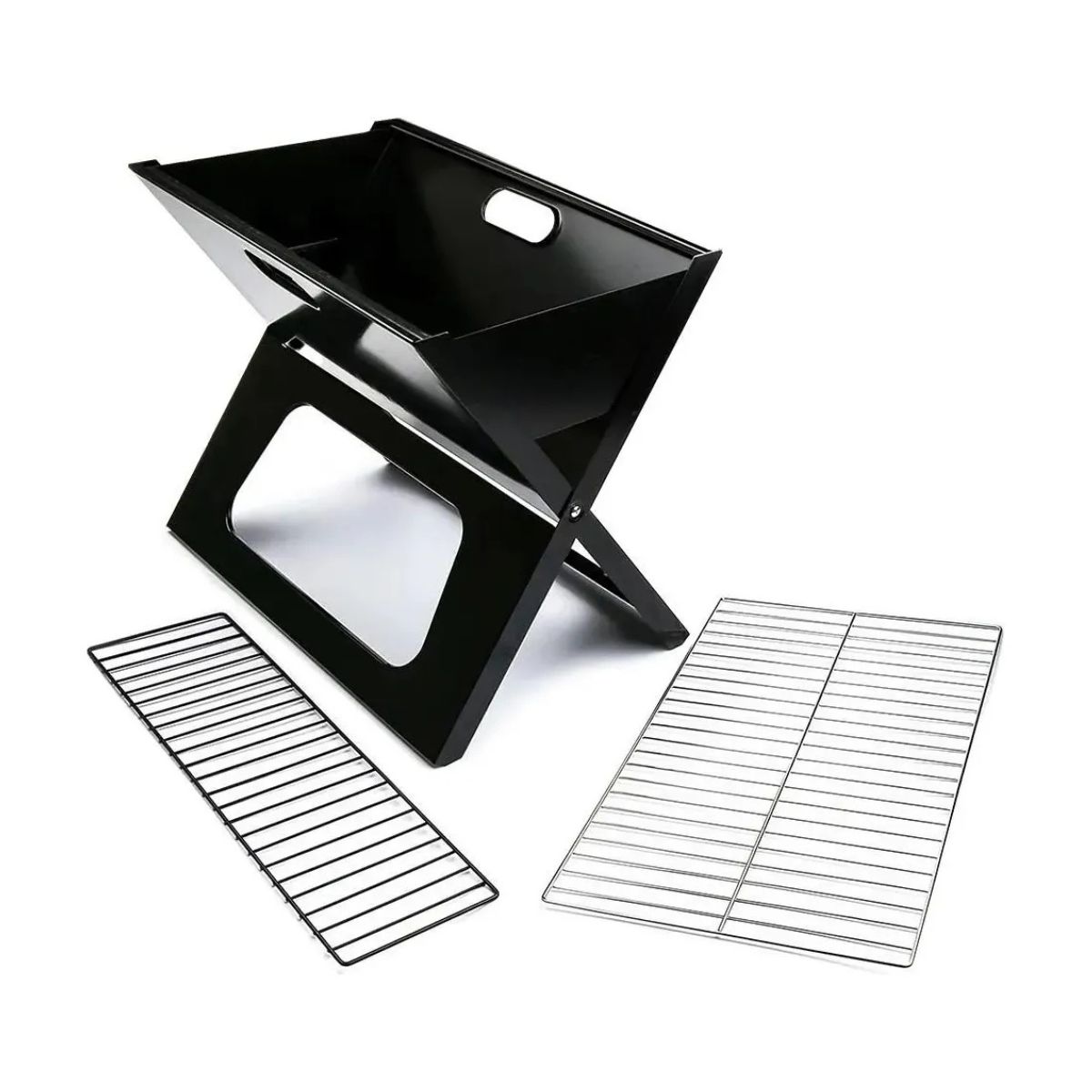 GENERICO - Asador Portatil Plegable De Carbon Acero Inoxidable