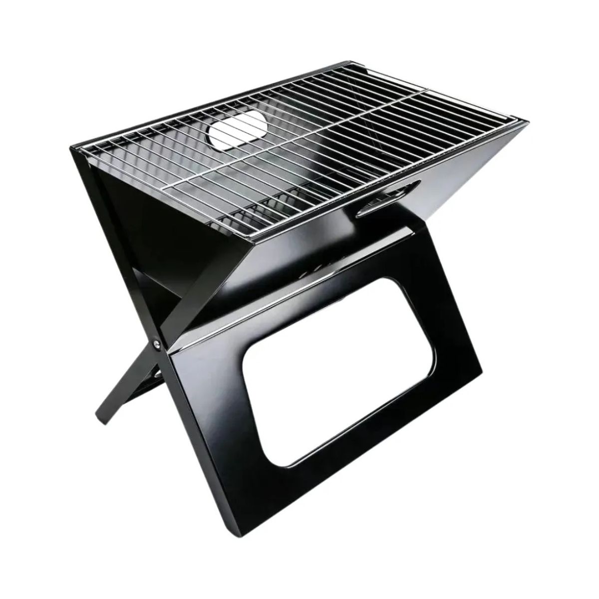 GENERICO - Asador Portatil Plegable De Carbon Acero Inoxidable