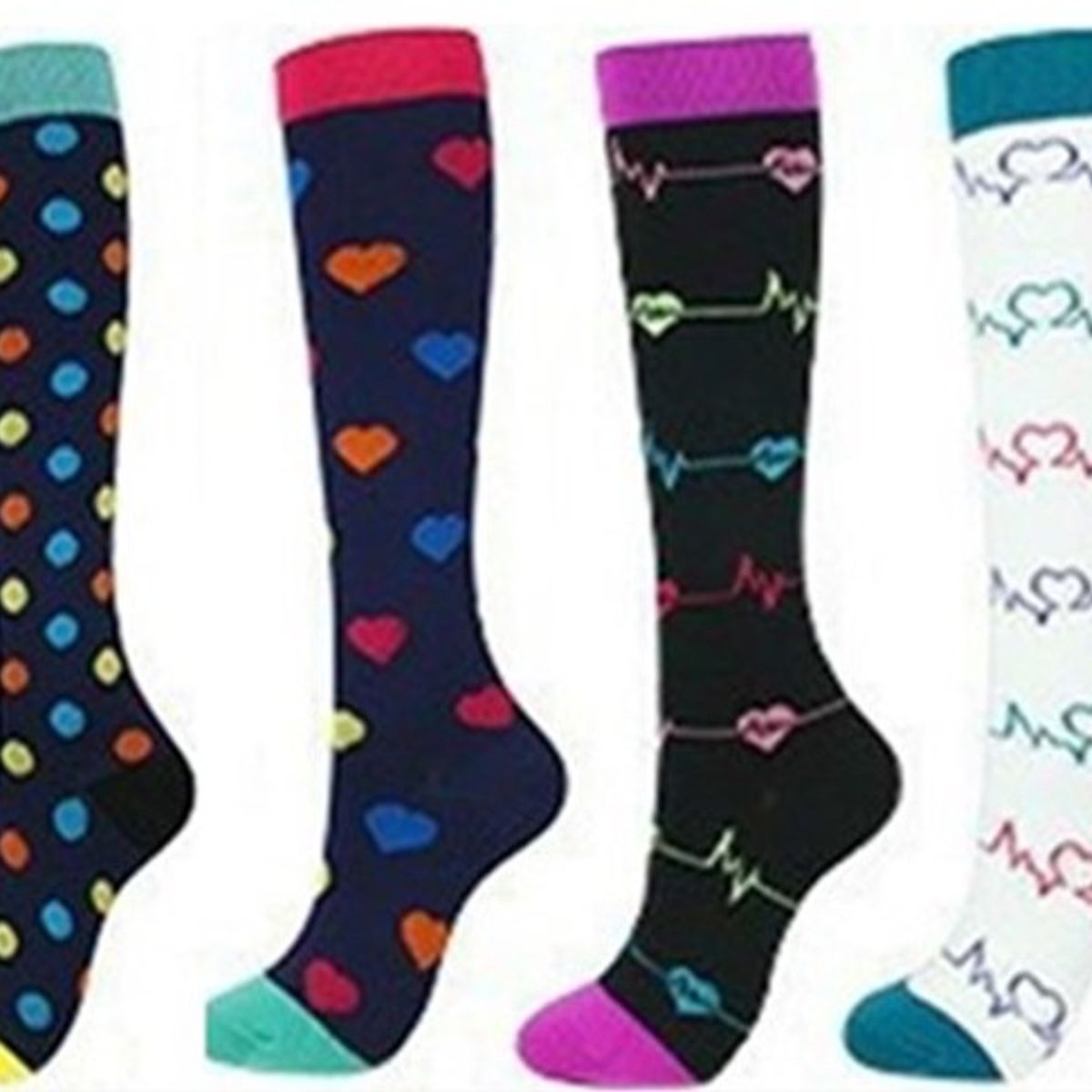 GENERAL - Medias de Compresion Unisex 20-30 mmHg Set x 4