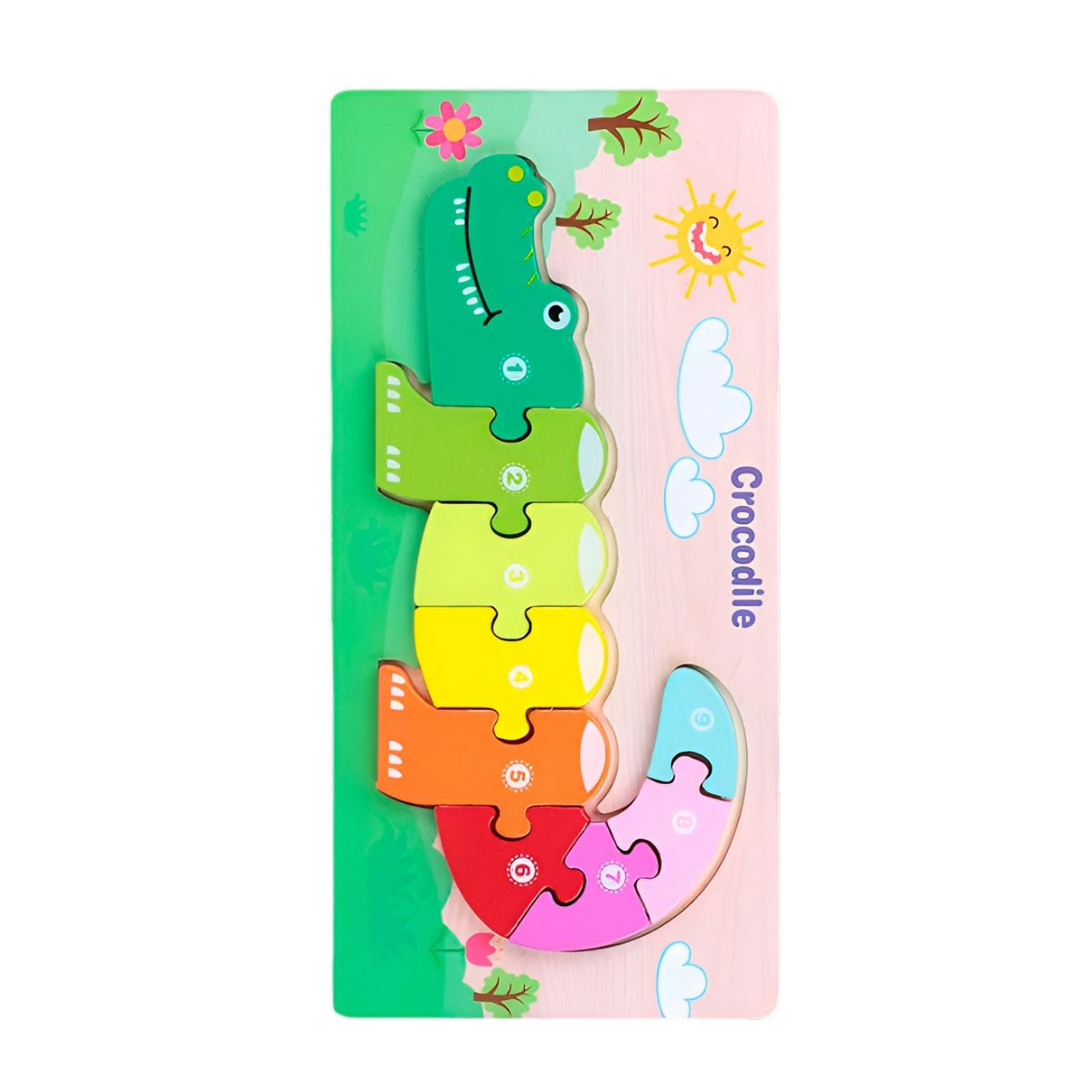 GENERICO - Rompecabeza En Madera Con Numeros Horizontal Interactivo