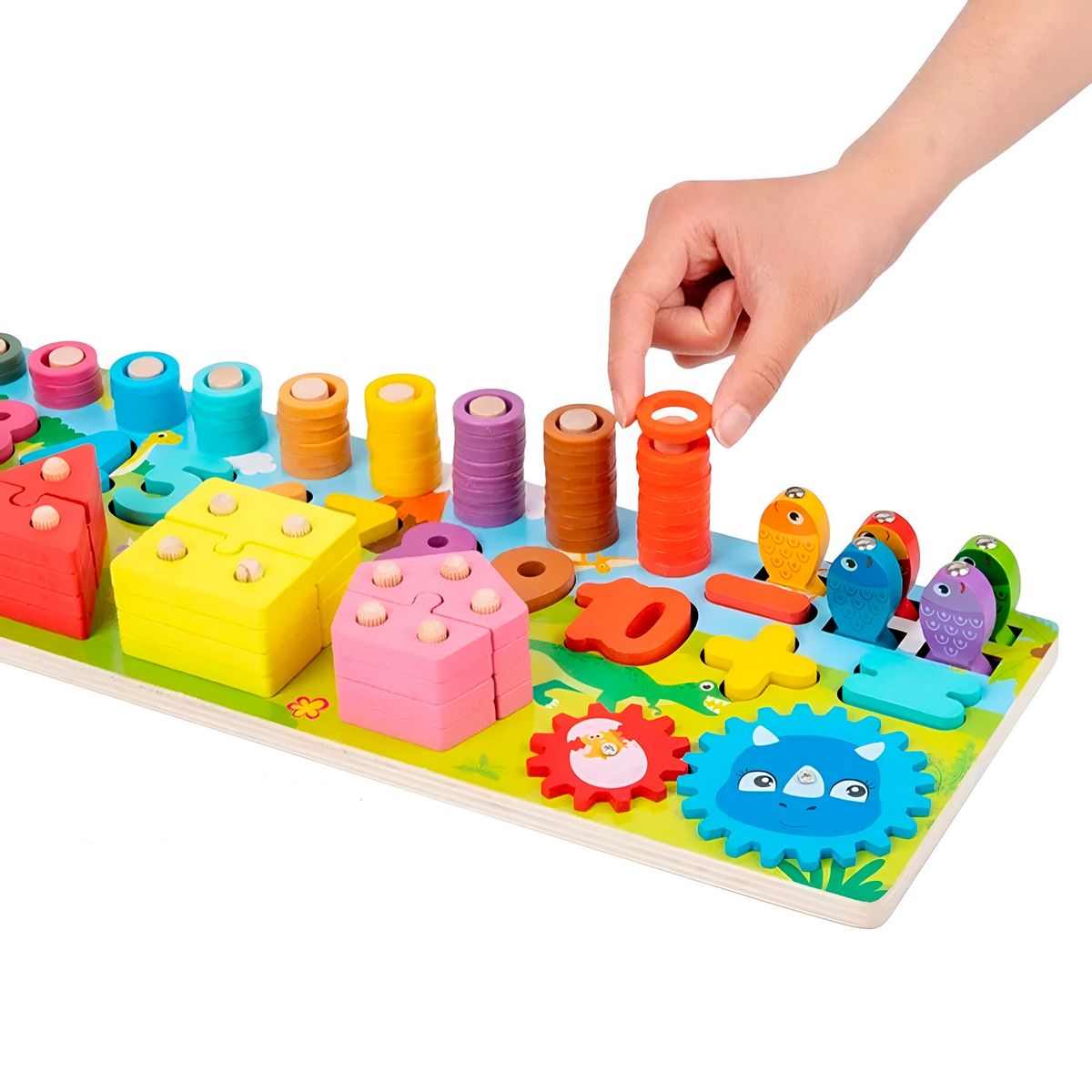 GENERICO - Juego De Encastre Niños Didactio Madera Aprendizaje Logica