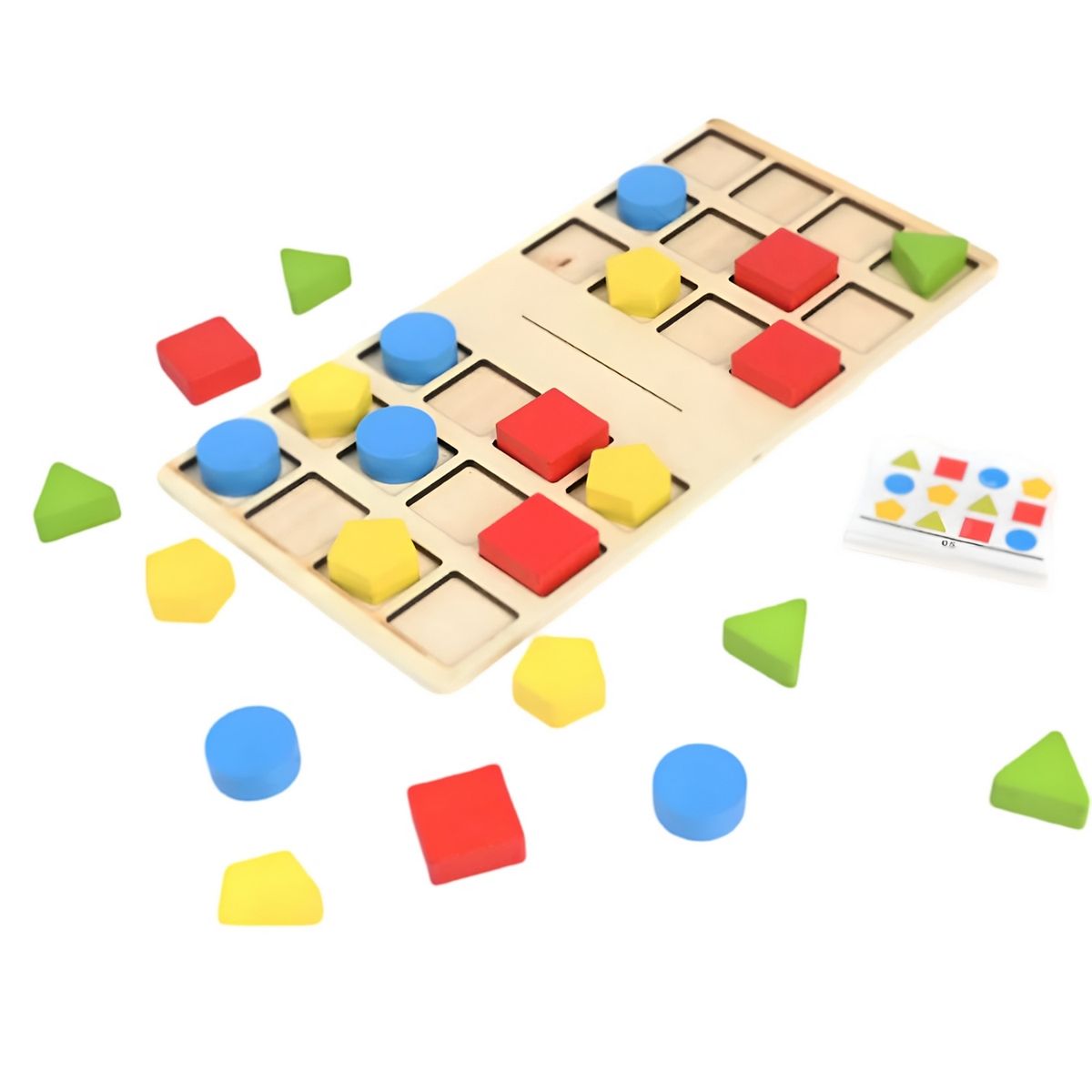 GENERICO - Juego De Mesa Madera Cartas Aprendizaje Patrones Interactivo