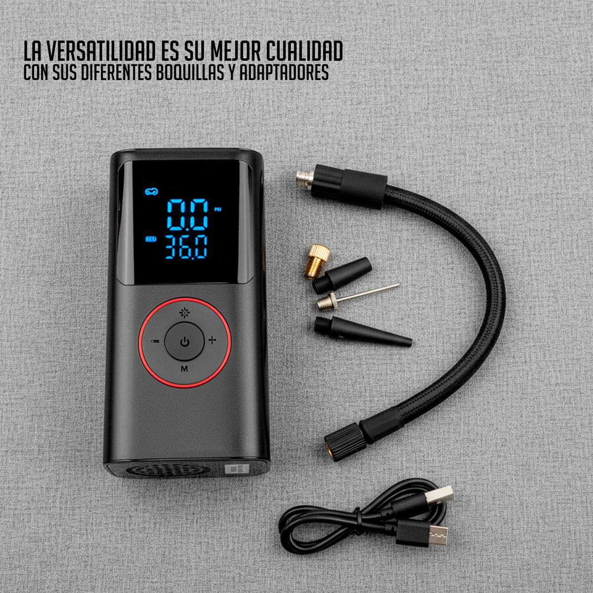 K6 - Inflador Eléctrico Portátil Multifuncional KX