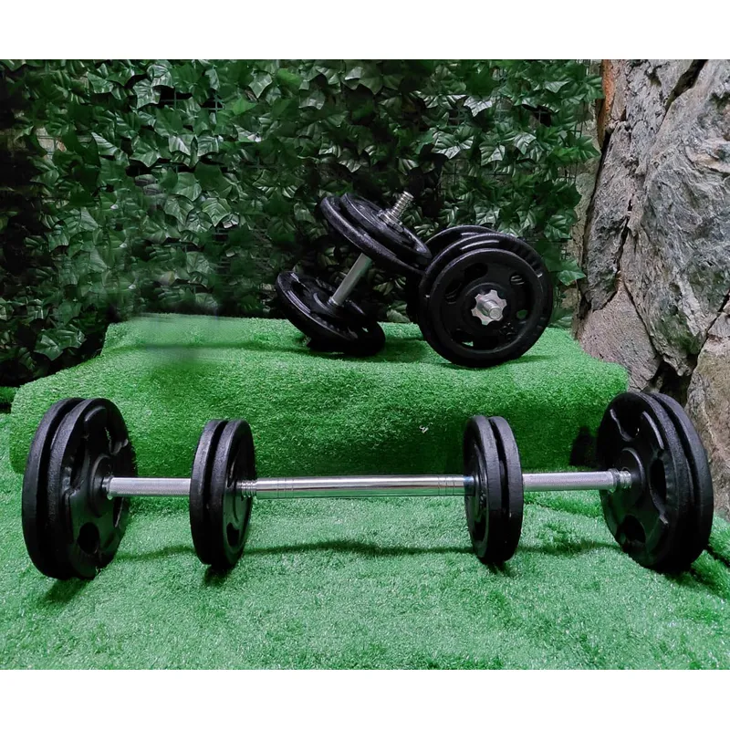 GENERICO - Kit Pesas Mancuernas 50 Kg Set Convertible Gym Acero Hierro