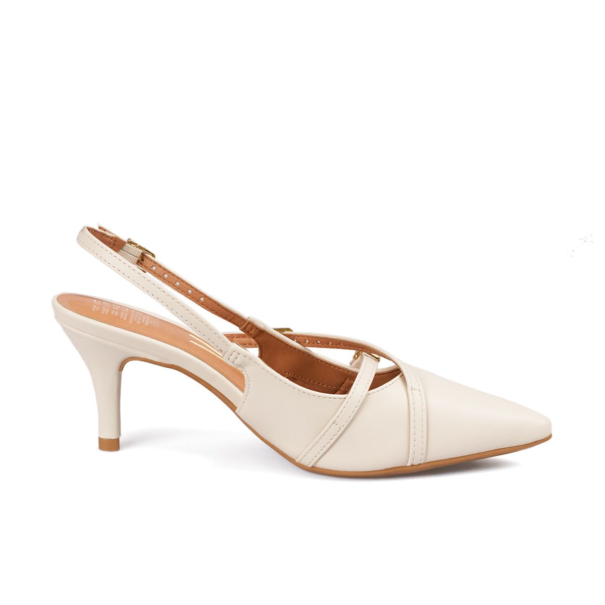 VIZZANO - TACON MEDIO MARFIL DORADO CRUZ VIZZANO